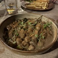 Oyster and Chestnut gnocchi (can be made vegan )  at The Punter in Oxford