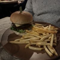 Lentil burger - nice  but maybe another side?  at The Punter in Oxford