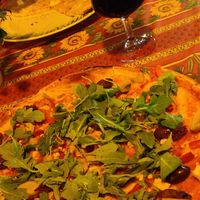 Modified vegan pizza at Steffani in Parnu
