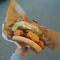 burger at Uapami in Warsaw