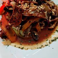 Peanut pasta as a veggie satay at The Peanut Bar Restaurant in Reading