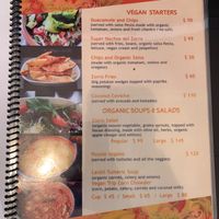 Menu at La Cocina del Zorro in Tijuana
