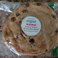 Basic Birch Cookie (chocolate chip). Buttery and divine! No walnuts in the Basic Birch cookie and available at Birch Cafe. at Bitchy Vegan Homo in Cleveland