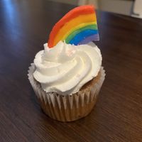 Pride strawberry lemonade cupcake! Delicious! at Bitchy Vegan Homo in Cleveland