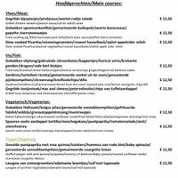 Menu at Niej-Jork in Venlo