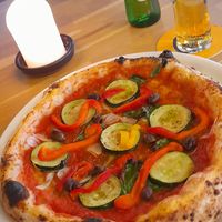 Pizza with grilled vegetables at Nena Pizza in Venlo