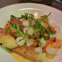 Potato dumplings at The Botanist in Warsaw