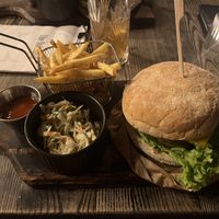 Vegetable burger  at The Botanist in Warsaw