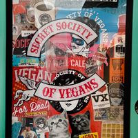 Poster in bathroom of VX at Vx in North London