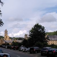 The view on the Abbey of Orval at A l'Ange Gardien in Florenville