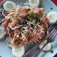 Burmese potato meal  at Two Sisters in Pai