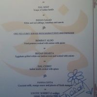 Menu at Gandhi in Saint-tropez