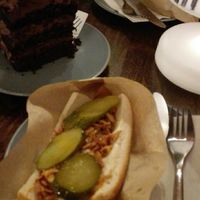 Veganer Hotdog  at Cafe Riptide in Braunschweig