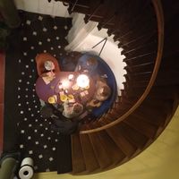 table in the hall at Steamy Windows in Ghent