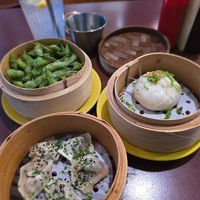 Dumpling, bun and edamame at Steamy Windows in Ghent
