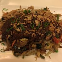 noodles with fried seitan at Loving Hut in Hannover