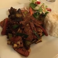 veggies with tofu and soy at Loving Hut in Hannover