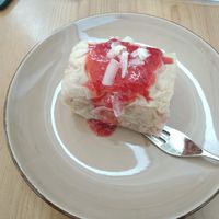 Strawberry dumpling at Moji Struklji - My Dumplings of Slovenia in Ljubljana