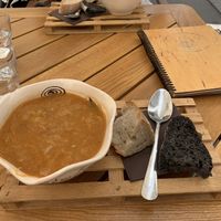 Jota (slovenian soup with beans and sauerkraut )  at Moji Struklji - My Dumplings of Slovenia in Ljubljana