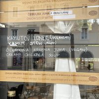 Vegan options of the day   at Moji Struklji - My Dumplings of Slovenia in Ljubljana