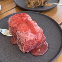 vegan strawberry dumpling  at Moji Struklji - My Dumplings of Slovenia in Ljubljana