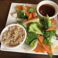 Steamed veggies brown sauce   at Asian Imperial in Lunenburg