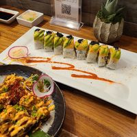 Desert Gold and Ocotillo Roll at Chikyū Vegan Sushi Bar & Izakaya in Las Vegas