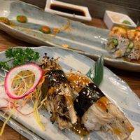 Enoki mushroom nigiri at Chikyū Vegan Sushi Bar & Izakaya in Las Vegas