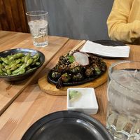 Garlic Edamame and Brussel Sprouts   at Chikyū Vegan Sushi Bar & Izakaya in Las Vegas