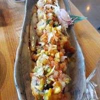 Sunray roll and snapdragon. at Chikyū Vegan Sushi Bar & Izakaya in Las Vegas