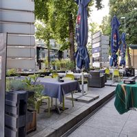 Outdoor seating at Dilo's in Lugano