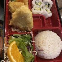 Veggie tempura and veggie sushi   at Sushi Rock in Guam