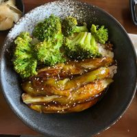 eggplant unagi donburi  at Sushi Rock in Guam