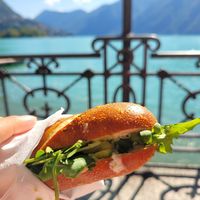 vegan avocado sandwich at Brezelkönig - FFS in Lugano