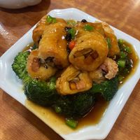 Vegetarian chicken roll at Wo Che Estate Vegetarian Restaurant 天賜素齋 in New Territories