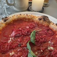 Marinara with added red onion   at Tazzi Pizza in Hamburg