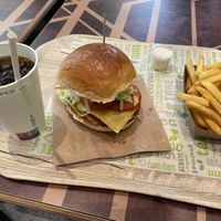 Burger and fries   at Vedang - green burger | Bikini in Berlin