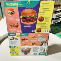 menu  at Vedang - green burger | Bikini in Berlin