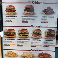 4 vegan menus in the middle  at Burgie in Berlin