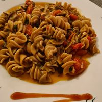 Dinkel Nudeln mit Steinpilzen at Pizzeria Il Faro in Borkum