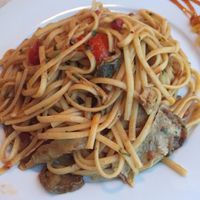 linguine ai porcini  at Pizzeria Il Faro in Borkum