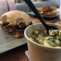 BBQ Jack and Pesto Mac n Cheese at Pure Soul PB Eats in Sacramento