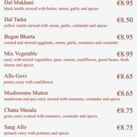 Menu at Gurkha Restaurant & Bar in Lisbon