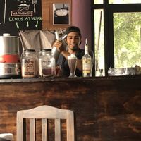 Whip cream in action  at Sol de Maple in Cozumel