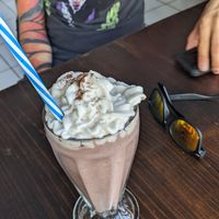 Chocolate milkshake at Sol de Maple in Cozumel