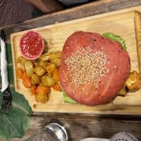 Tofishy burgerr  at Sol de Maple in Cozumel