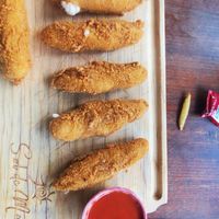 Vegan cheese sticks at Sol de Maple in Cozumel