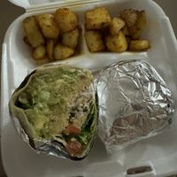 Their delicious burrito  at Sol de Maple in Cozumel