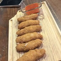 Dedos de queso con salsa de jitomatee  at Sol de Maple in Cozumel