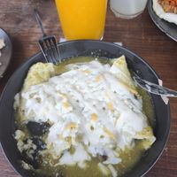 Enchiladas verdes at Sol de Maple in Cozumel